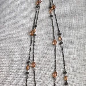 Antique Brass Beaded Necklace